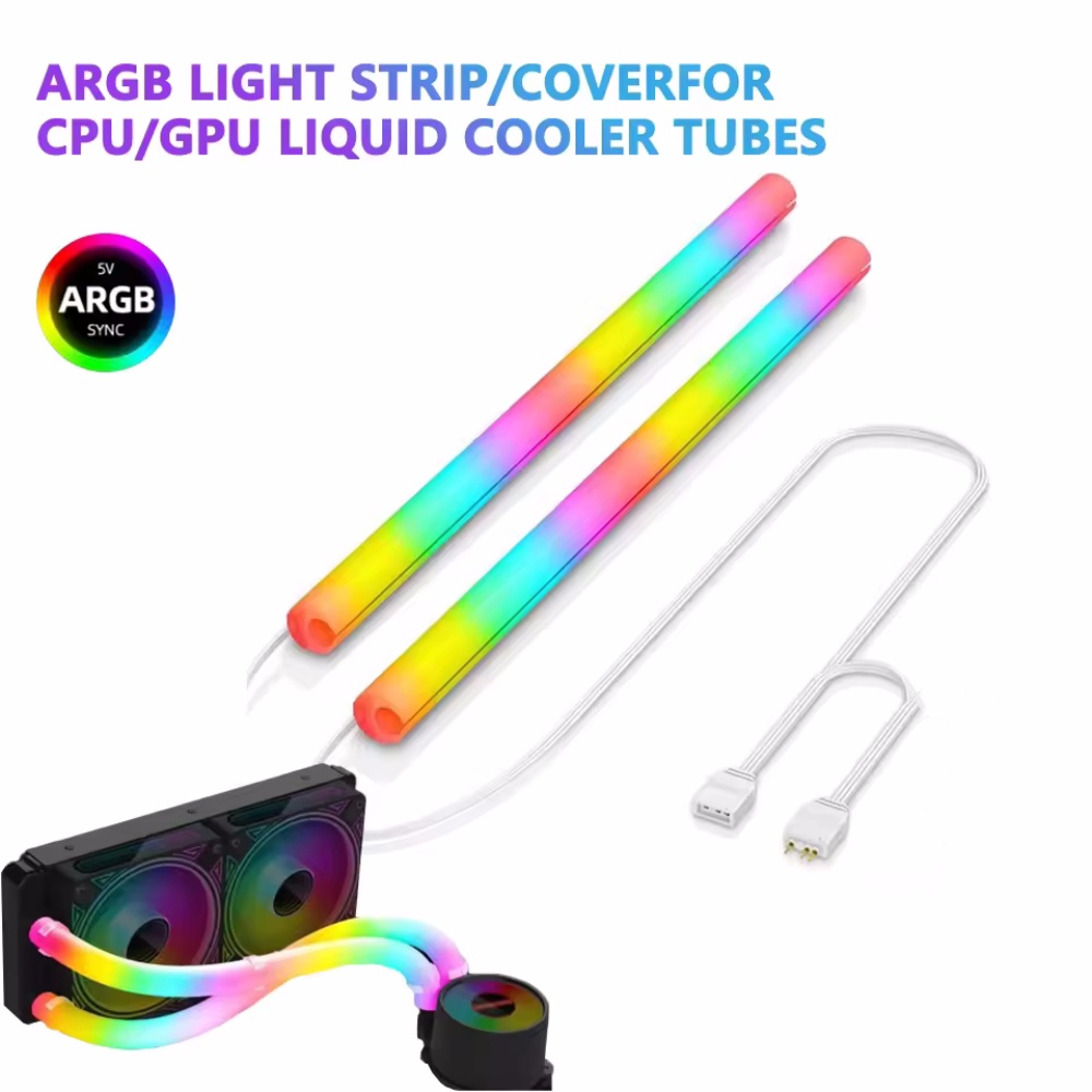 Aio Liquid Cooler - غطاء أنبوب إضاءة نيون LED مرن