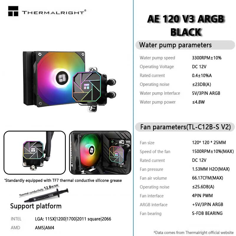 Aio Liquid Cooler - مبرد سائل مبرد بالماء الحراري ،