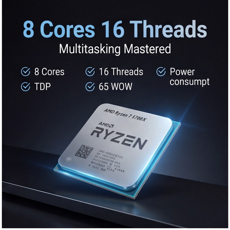 معالج AMD Ryzen 7 5700X للألعا - مراجعة Cpu Fan وسعره