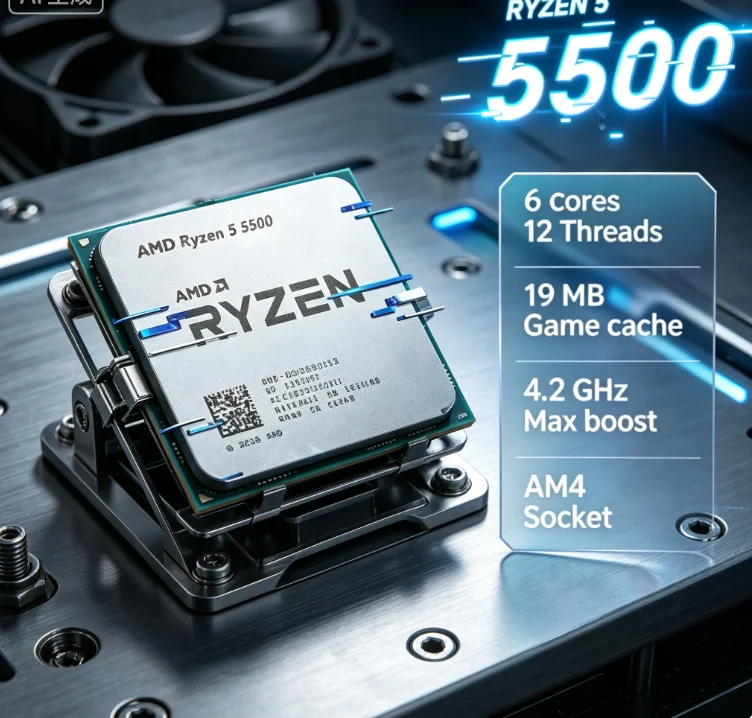 معالج AMD Ryzen 5 5500 R5 5500 - مراجعة Cpu Cooler وسعره