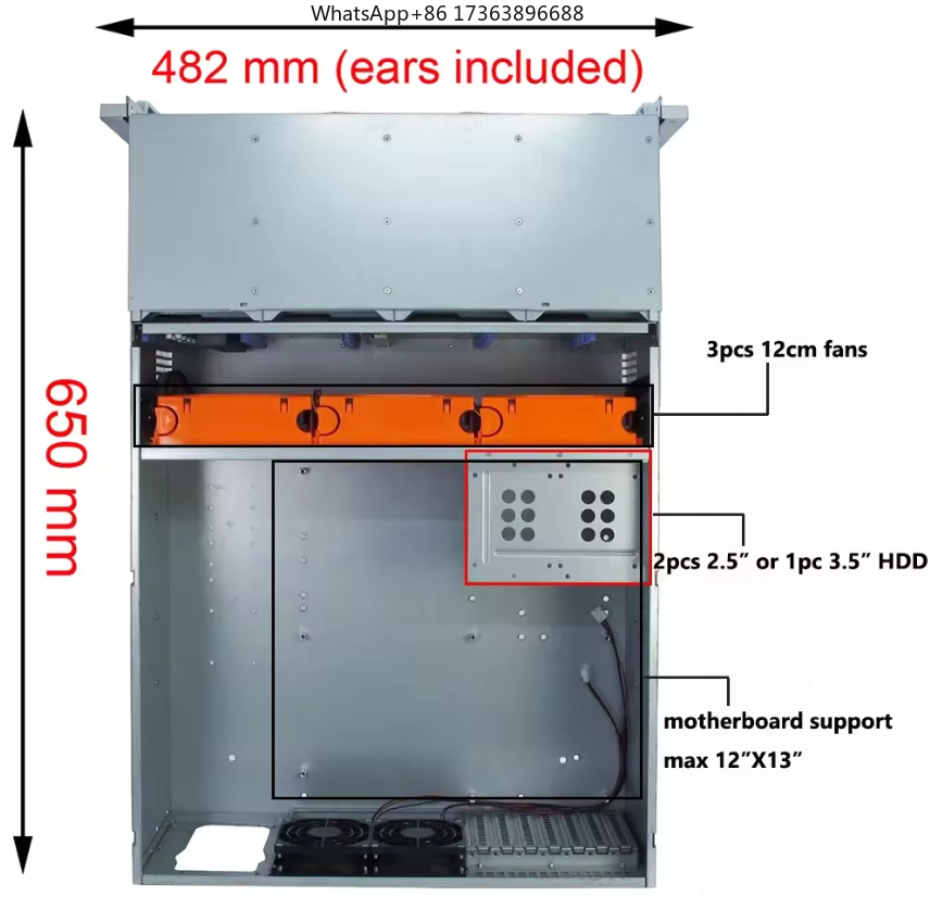 علبة خادم 4U قابلة للتركيب على - مراجعة Case Fan وسعره